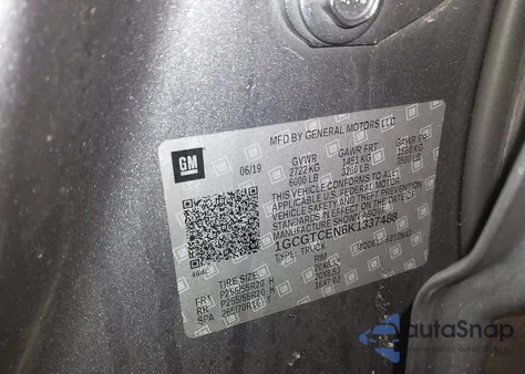 2019 Chevrolet Colorado Lt z USA, uszkodzony, nr VIN 1GCGTCEN6K1337488